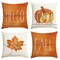 AVOIN colorlife Hello Pumpkin Fall Happy Harvest Maple Leaf Throw Pillow Covers, 18 x 18 Inch Pillows Autumn Seasonal Cushion Case for Sofa Couch Set of 4